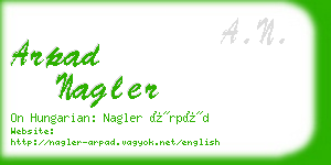 arpad nagler business card